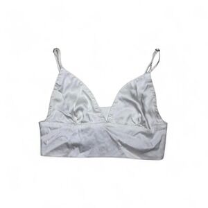 White Zara satin bralette size large